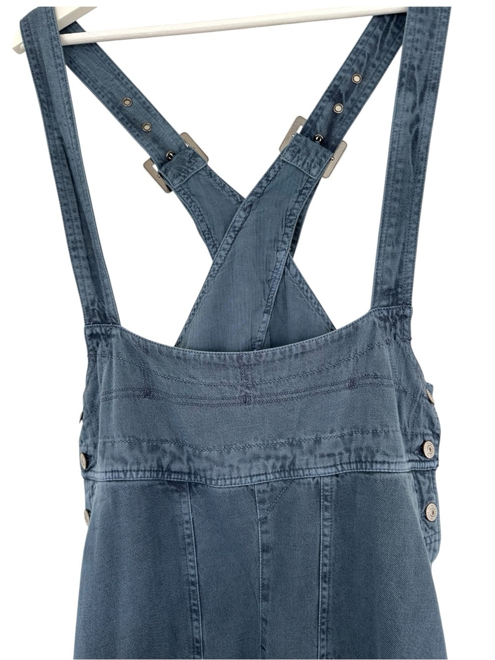 Free People | We The Free • Felix Tapered Overalls Flint Stone Blue - Picture 8 of 14